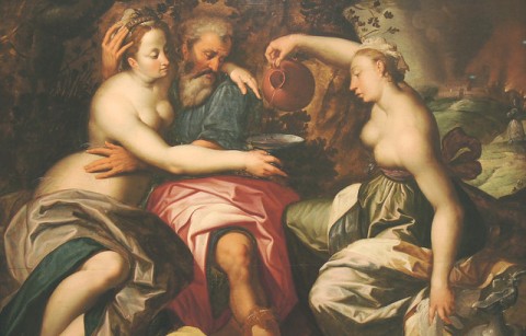 Inzest in der Bibel: Lots Töchter machten ihren Vater betrunken, damit sie mit ihm Sex haben und schwanger werden können. Hier auf einem Gemälde aus dem 16. Jahrhundert.