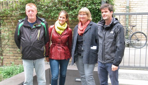 Organisieren die Stadtführungen „Straßenblick“: Thomas Adam, Dorothée Honauer, Renate Lutz und Tim Graumann (v.l.n.r.). Foto: Lieselotte Wendl