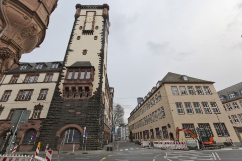 Am Anfang der Buchgasse rechts, wo heute das Bankhaus Bethmann steht, war die Gaststätte "Zum Strauß", in der Martin Luther zweimal übernachtet hat. Foto: Rolf Oeser