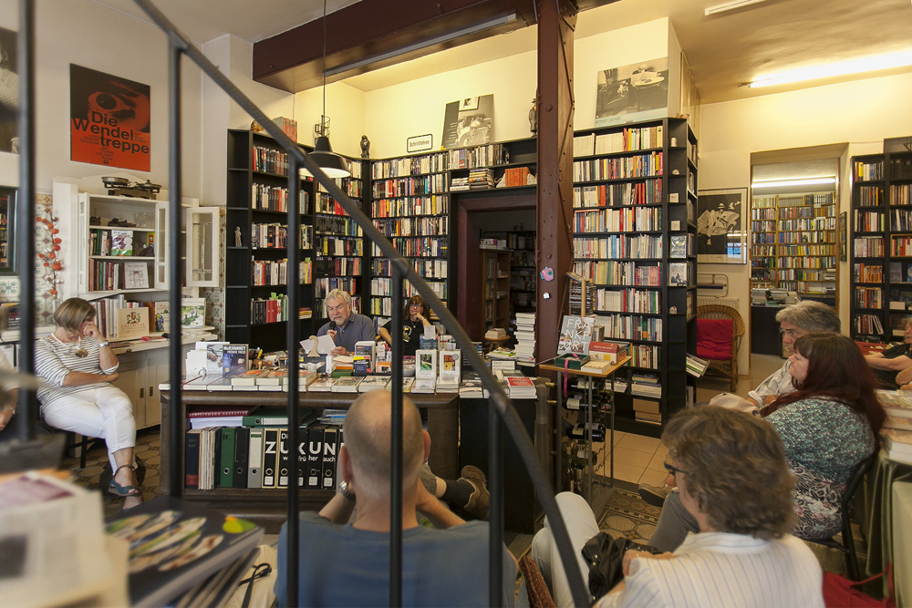 Lesung in der Krimibuchhandlung Wendeltreppe. Foto: Ilona Surrey